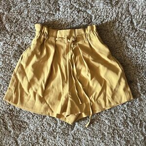 Babaton Mustard High-Waisted Shorts